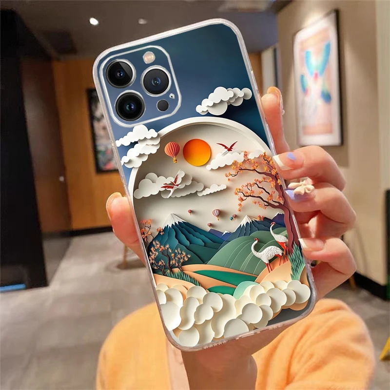 

Phone Case For iphone 17 16 Pro Max 17 Air 15 14 13 Pro Max 15 16 Pro 15Plus Landscape Sceneary