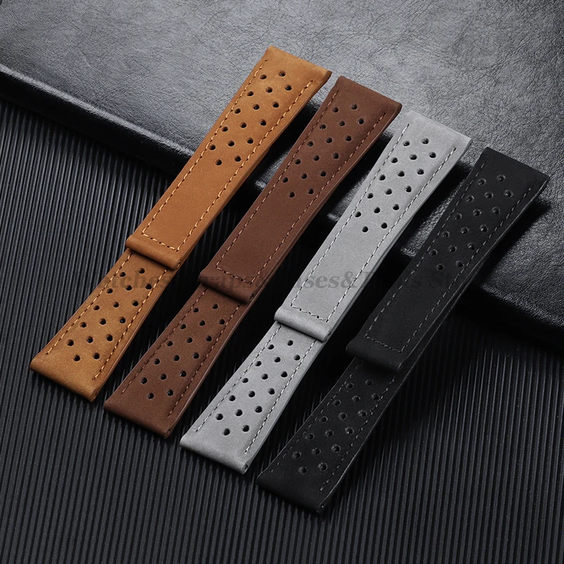 Genuine Cow Leather Watch Strap for Tag Heuer for Carrera Series Band 20mm 22mm 24mm for Men Women Universal Wristbelt Bracelets