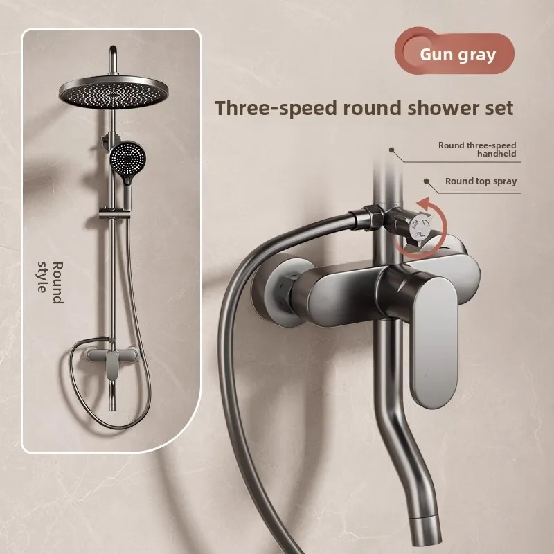 Bathroom Shower Set Water Pressure Boost Rain Shower Head Home Use Bathroom Shower Head Sets Home Bathroom Collection