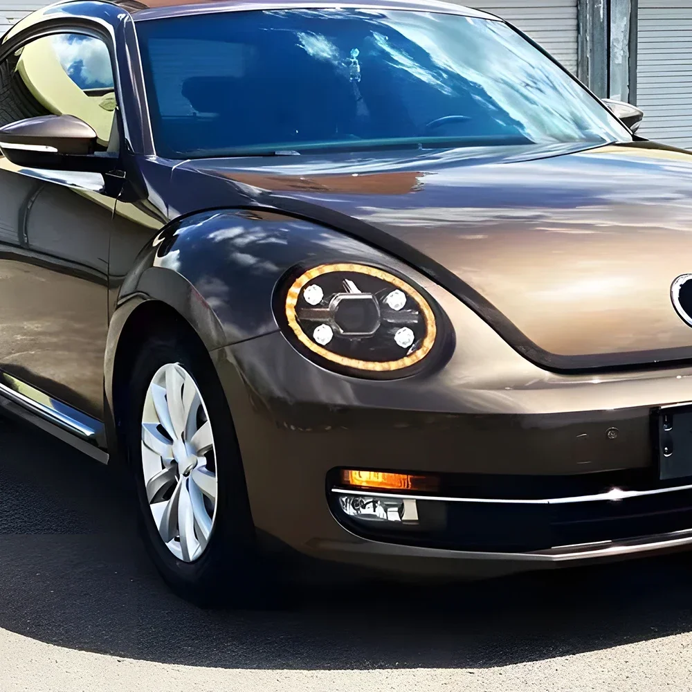 Car Head Lights Lighting Assembly For VW Beetle 2013-2021 Upgrade Crystal Diamond Style LED Auto Headlights Lens Accessories