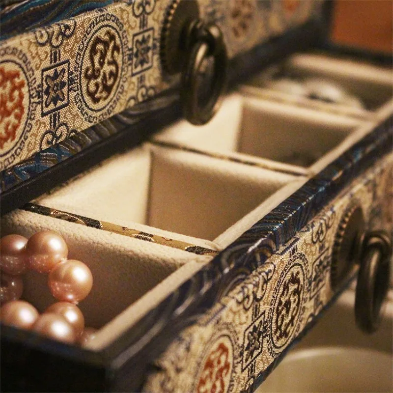 الراقية صندوق عرض المجوهرات، صناديق تخزين المجوهرات، حافظات منظم حلية كلاسيكية، حافظة عرض سوار متعددة الطبقات #5