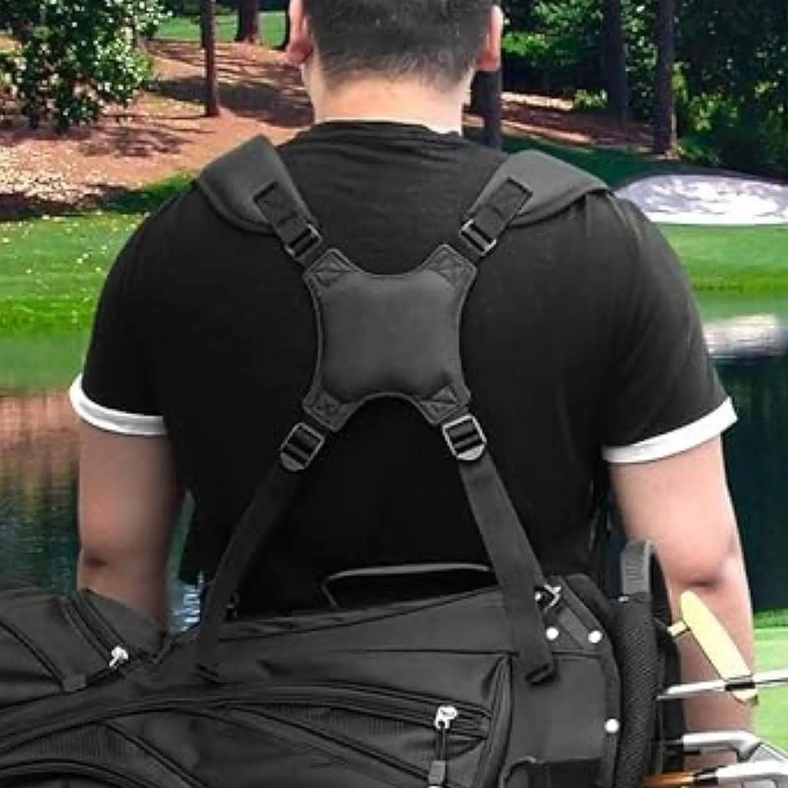 Golf Bag Strap Replacement Comfortable Thick Padded Organizer Adjustable Backpack Belt for Golf Supplies Accessory Bag
