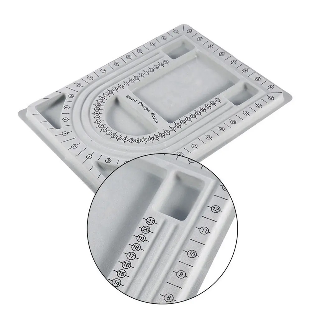

Bead Design Board for Jewelry Making DIY Bracelet Necklace Crafting Stable Bead Holder Non-Slip Beading Tray Compact Sturdy