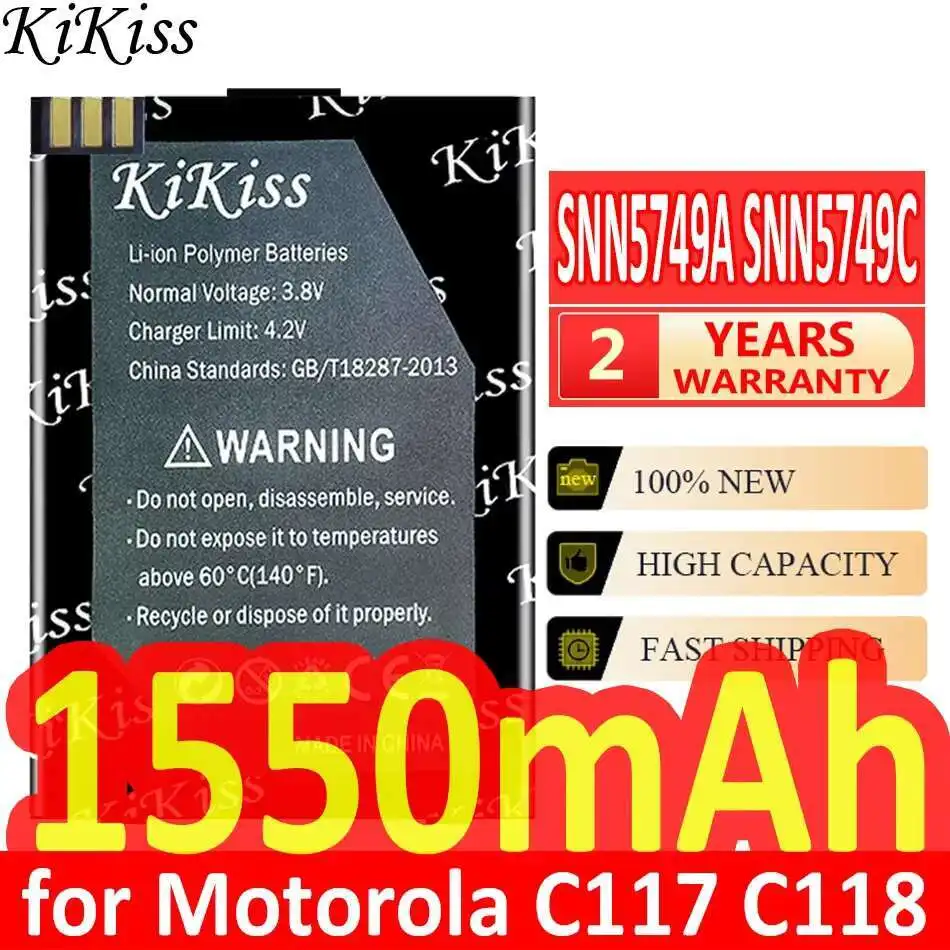 

For Motorola C117 C118 C155 C139 C115 C116 C157 V171 W150I W200 SNN5749A SNN5749C 1550mAh Battery