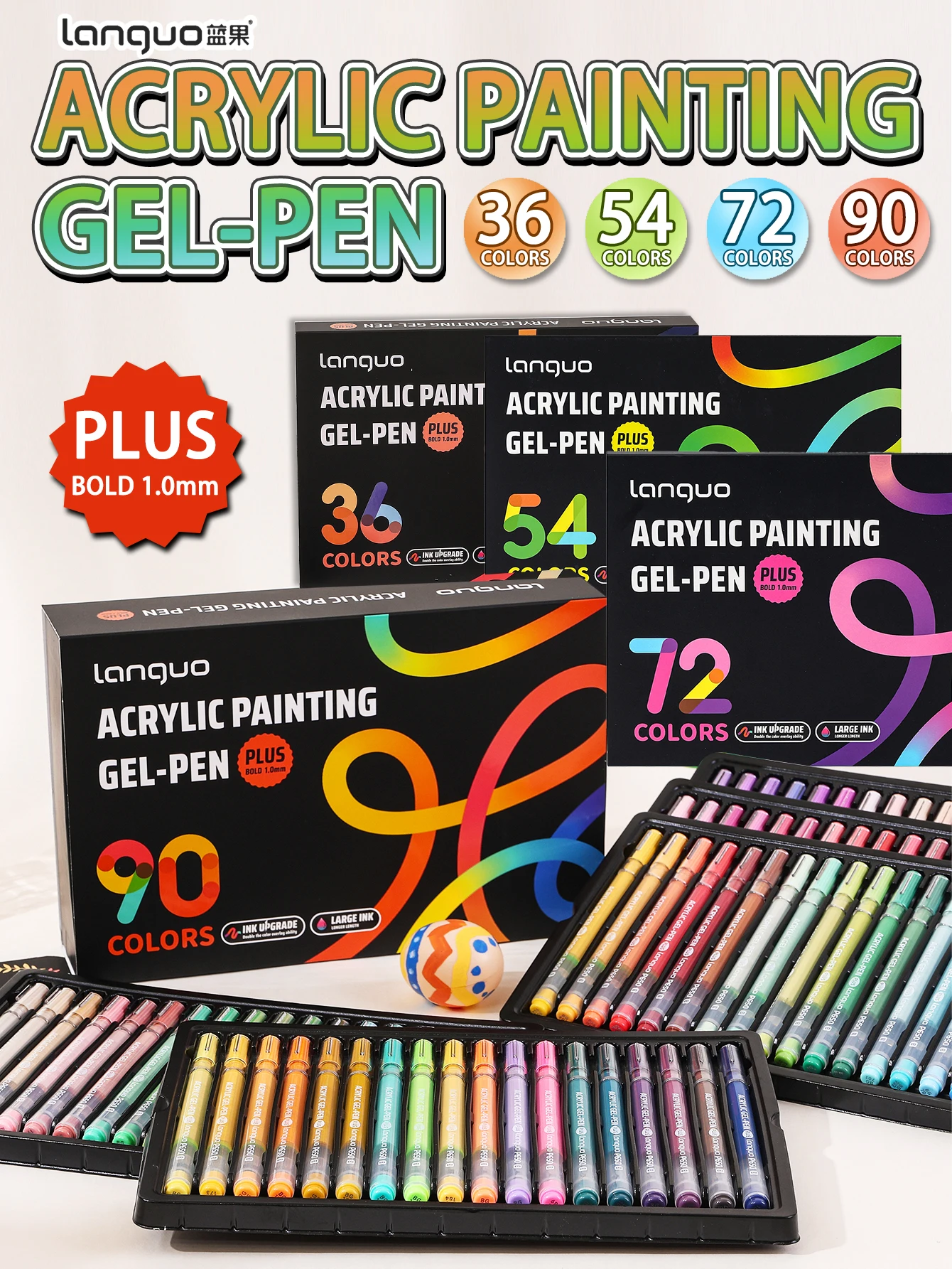

Languo 90/72/54/36 Colors Acrylic Painting Gel Pen Set Multi-Color Student Handbook Pen Drawing Marker Pens Stationery ﻿P650