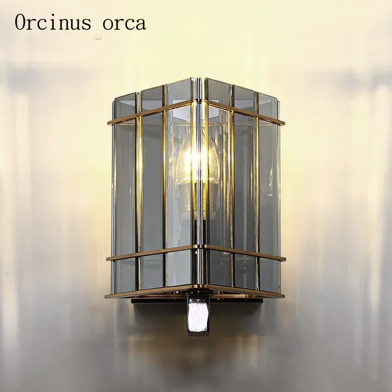 After the latest modern minimalist creative personality living  bedroom bedside lamp wall lamp corridor in northern Europe