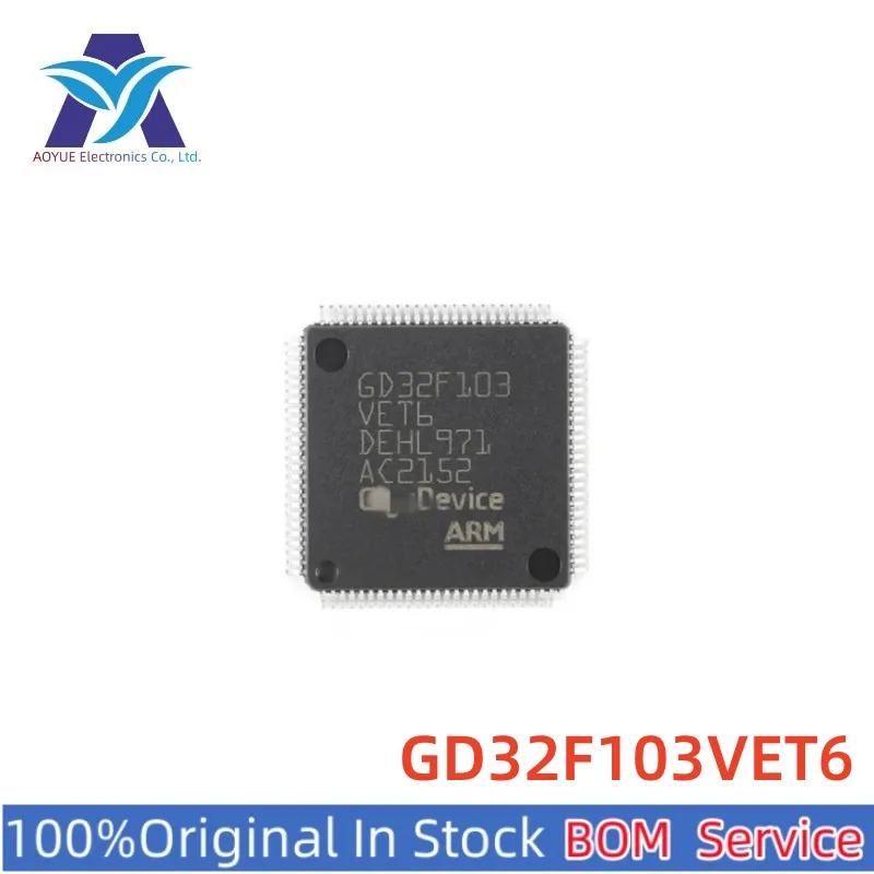 GD32F103VET6 pin to pin STM32F103VET6 LQFP-100 ARM Cortex-M3 108MHz 2.6V~3.6V 512KB FLASH 64KB 32-bit MCU Series BOM Offer