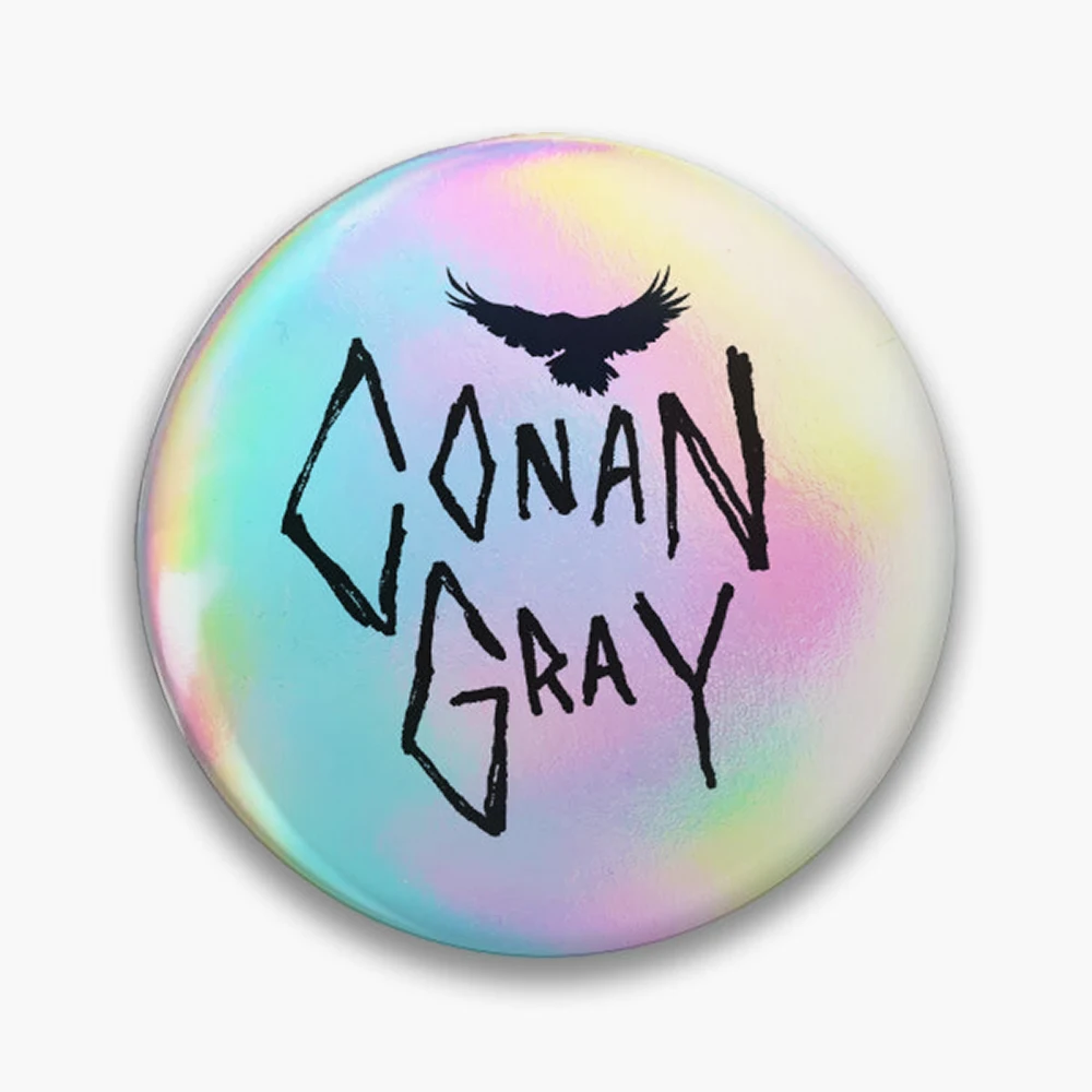 Conan Gray Pin Holographic Star Heart Pin Brooches Laminated Button Fashion Accessory