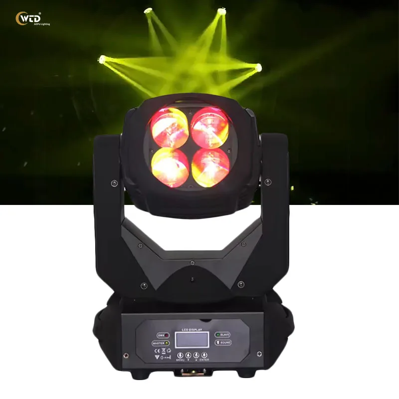 

AOPU 4x25W 4In1 LED Beam Moving Heads Light Create Colorful Effect with DMX Control for DJ Stage Lighting Running Water Effect