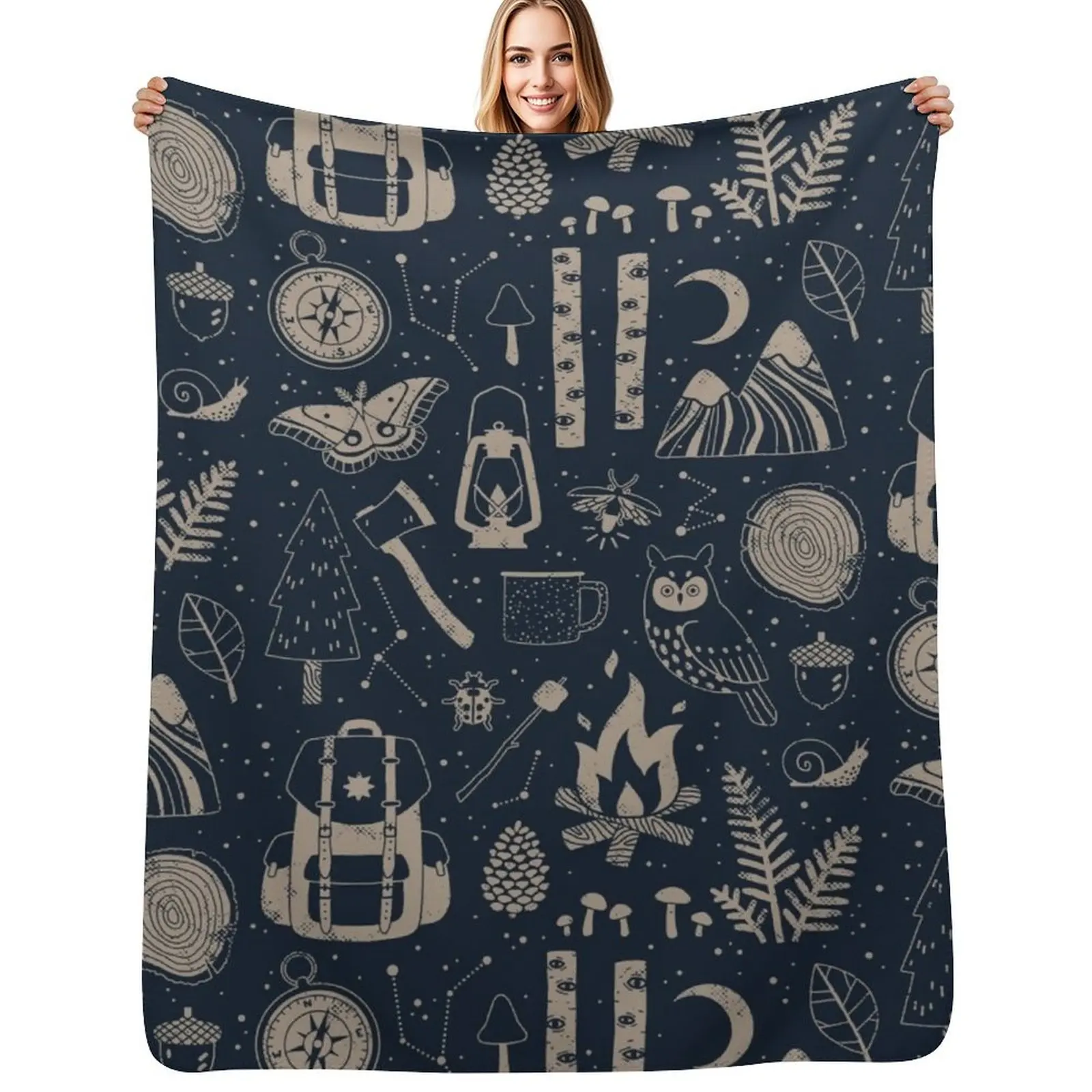 

Into the Woods Throw Blanket All Weather Soft Throw Blanket for Sofa