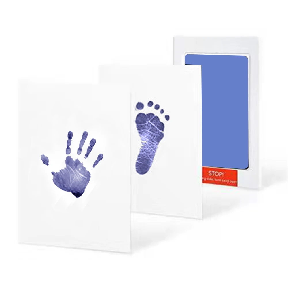 Newborn Baby DIY Hand And Footprint Kit Ink Pads Photo Frame Handprint Toddlers Souvenir Accessories Safe Clean Baby Shower Gift