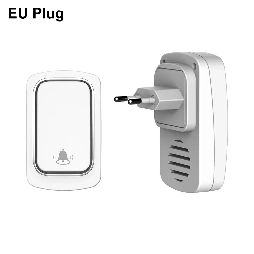 Long Range Waterproof Wireless Doorbell  Self Powered  Welcome Melody Feature  Compatible with EU/UK/US Sockets