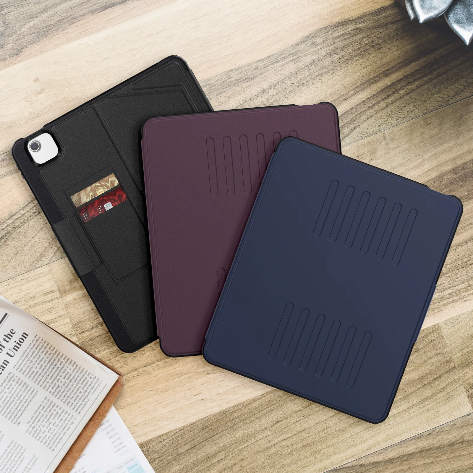 Tablet Case for iPad Air 6th 13 inch 2024 Smart Cover A2899 Multi-fold Back suction PU Leather Case for iPad Air 13 M2 Funda image 5