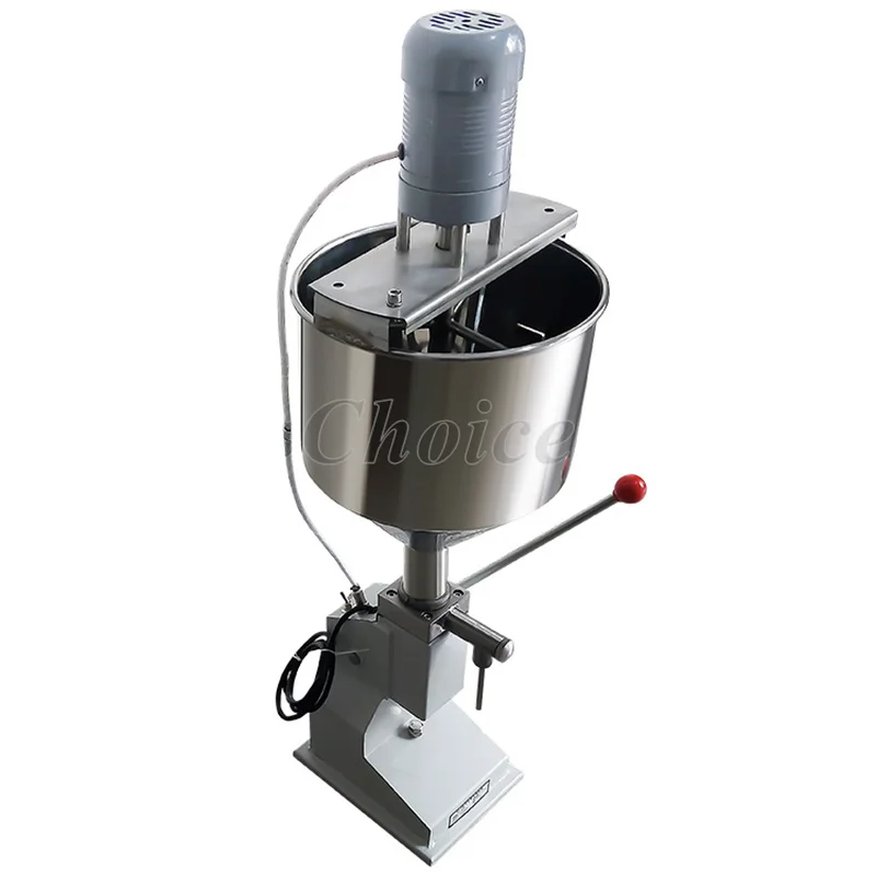 Manual Juice Honey Cream Oil Liquid Shampoo Jam Paste Bottle Filling Machine with Blender