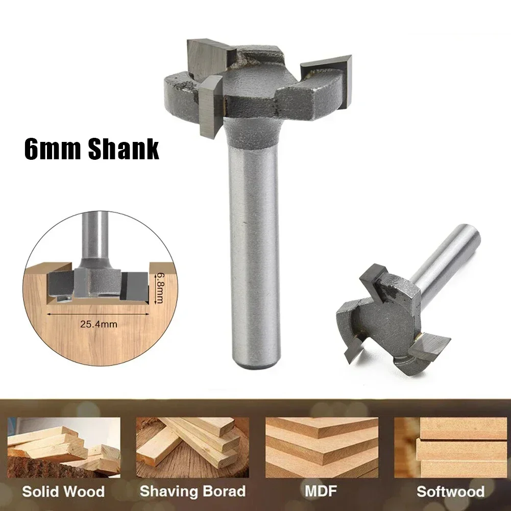 Milling Cutter Router Bit Surfacing Woods 1pcs 6mm CNC Spoilboard Carbide Grey MDF Plywood Compact Panel Durable