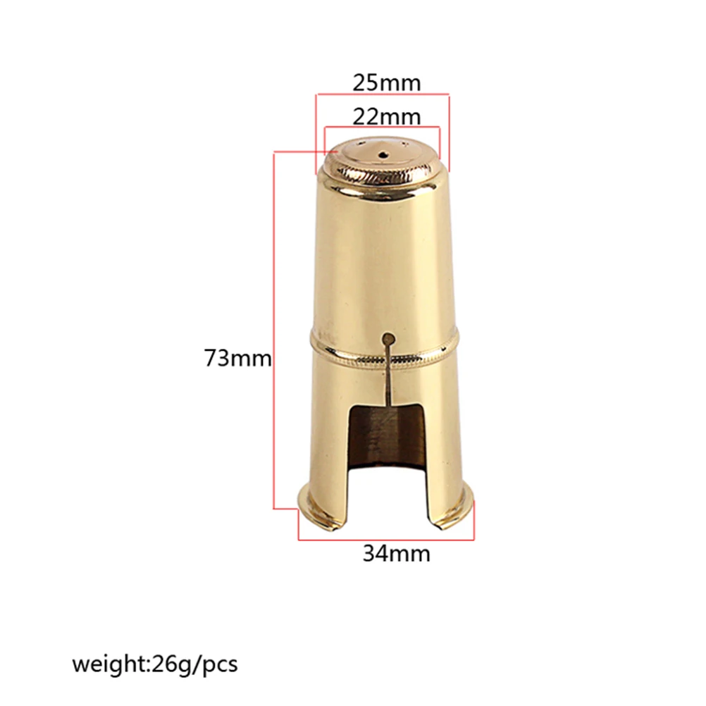 

Saxophone Mouthpiece Cap Protective Metal Cover for Accessories Small Fits All Keep Clean Prevent Dust