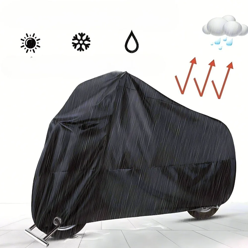 

Одежда для мотоциклов Черный чехол для мотоцикла Водонепроницаемый полиэстеровый чехол для автомобиля