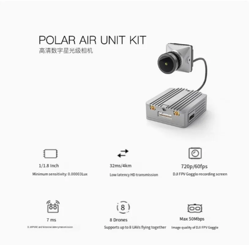 Caddx-Kit unidad aire , cámara transmisión imagen Digital para gafas , controlador remoto RC Drone, pieza DIY VS Polar Vista