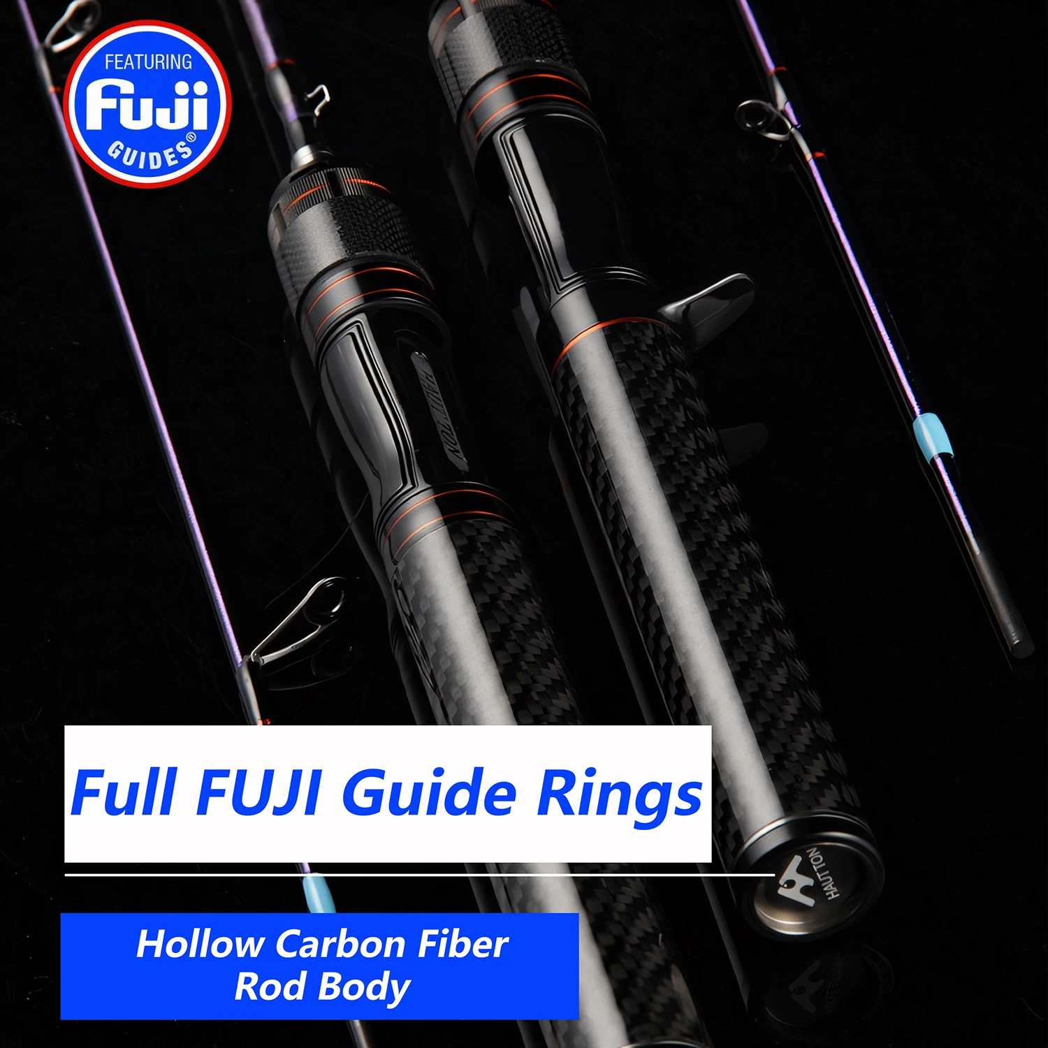 Imagem -02 - Carbon Fiber Lure Rod 2-seção ul Guia Fuji Anéis Pólo de Pesca Córrego Truta Carpa Bass Fishing Rodsspinning e Casting Rod