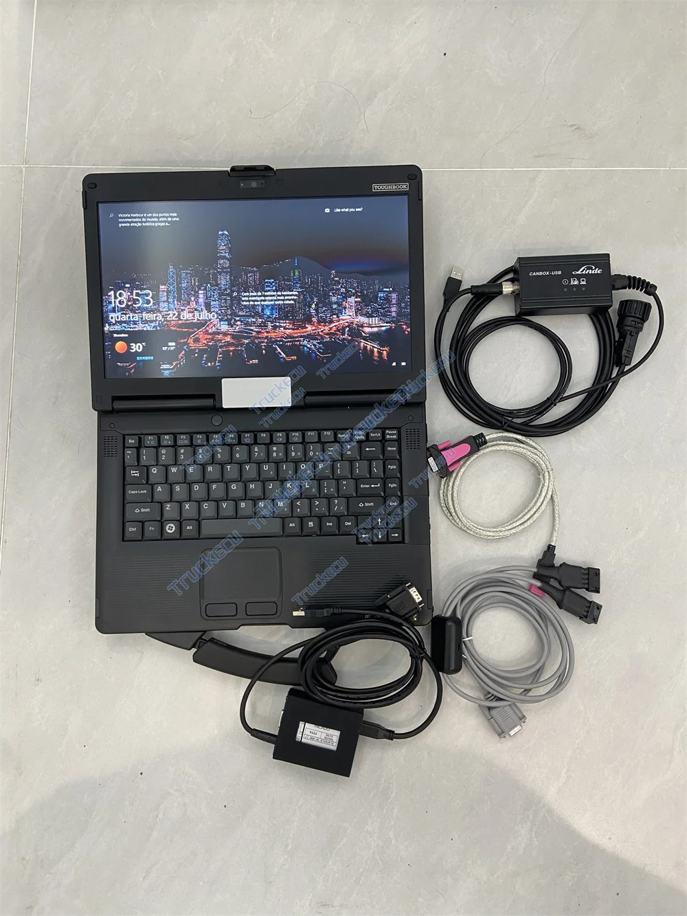 Forklift Service Repair Diagnostic Tool, Hardware Set JUDIT4 Incado Box, Linde Canbox Doctor Scanner Equipped With CF53 Laptop