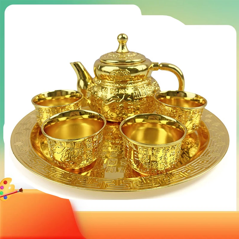 High-end gold Momofuku tea set home kung fu tea cup teapot gift