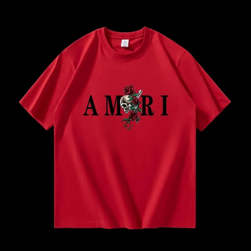 الرجال الساخن موضة القطن لينة الجرافيك الأعلى للذكور مصمم فاخر ريترو المتضخم ملابس للرجال صيف 2025 جديد تي شيرت #4