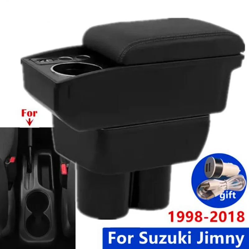 For Suzuki Jimny Armrest Box Suzuki Jimny JB23 JB43 Car Armrest 1998-2018 Retrofit parts Arm Storage Box Car Accessories