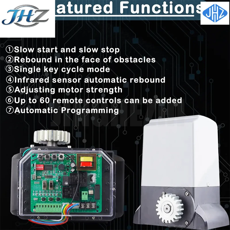 JHZ for WiFi High Quality and Low Price 1000Kg 550W Automatic Gate Motor Sliding Gate Opener Electric Door Motor