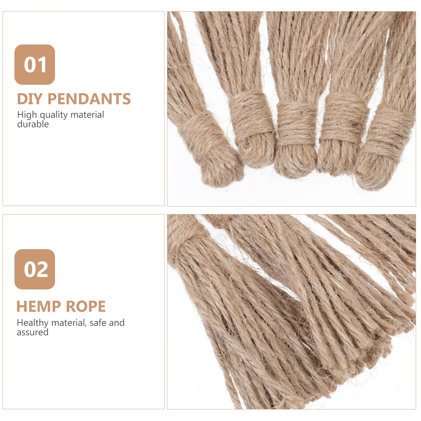 

5Pcs DIY Bead String Tassels Creative Handmade Rope Decor Wooden Beads Accessories Gifts DIY Bead String Tassels