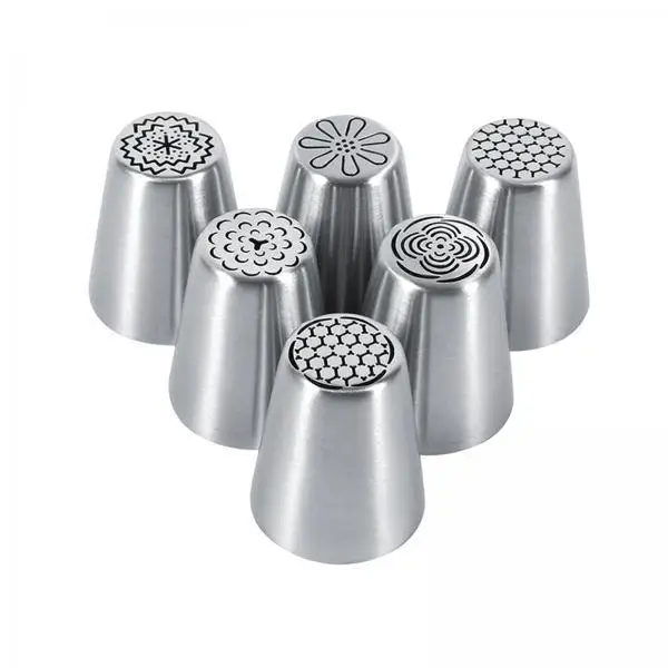 6x6Pcs Russian Piping Tips Set Flower Frosting Tips Nozzles Widely Used Professional