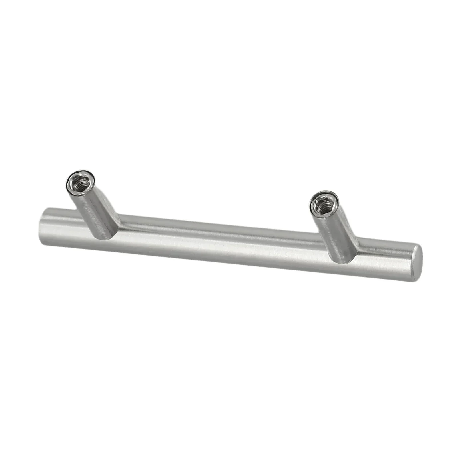 2-14 Inches Handles Stainless Steel Silver T-Type Drawer Cabinet Wardrobe Door Pull Handle Furniture Hardware Pulls Bar 2 Screws