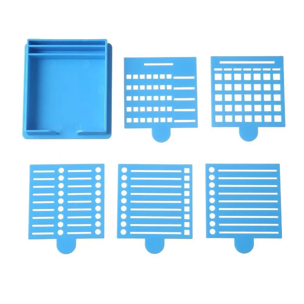 5IN1 Sticky Note Holder Set Multi Purpose Versatile Line Drawing Sticky Note Stencil Storage Tool with Template