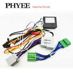 Radio Wiring Harness CAN Bus Decoder 16 Pin Plug to 14Pin Connector Audio RCA Input Car Android Cable Adapter for Volvo XC90 MK1