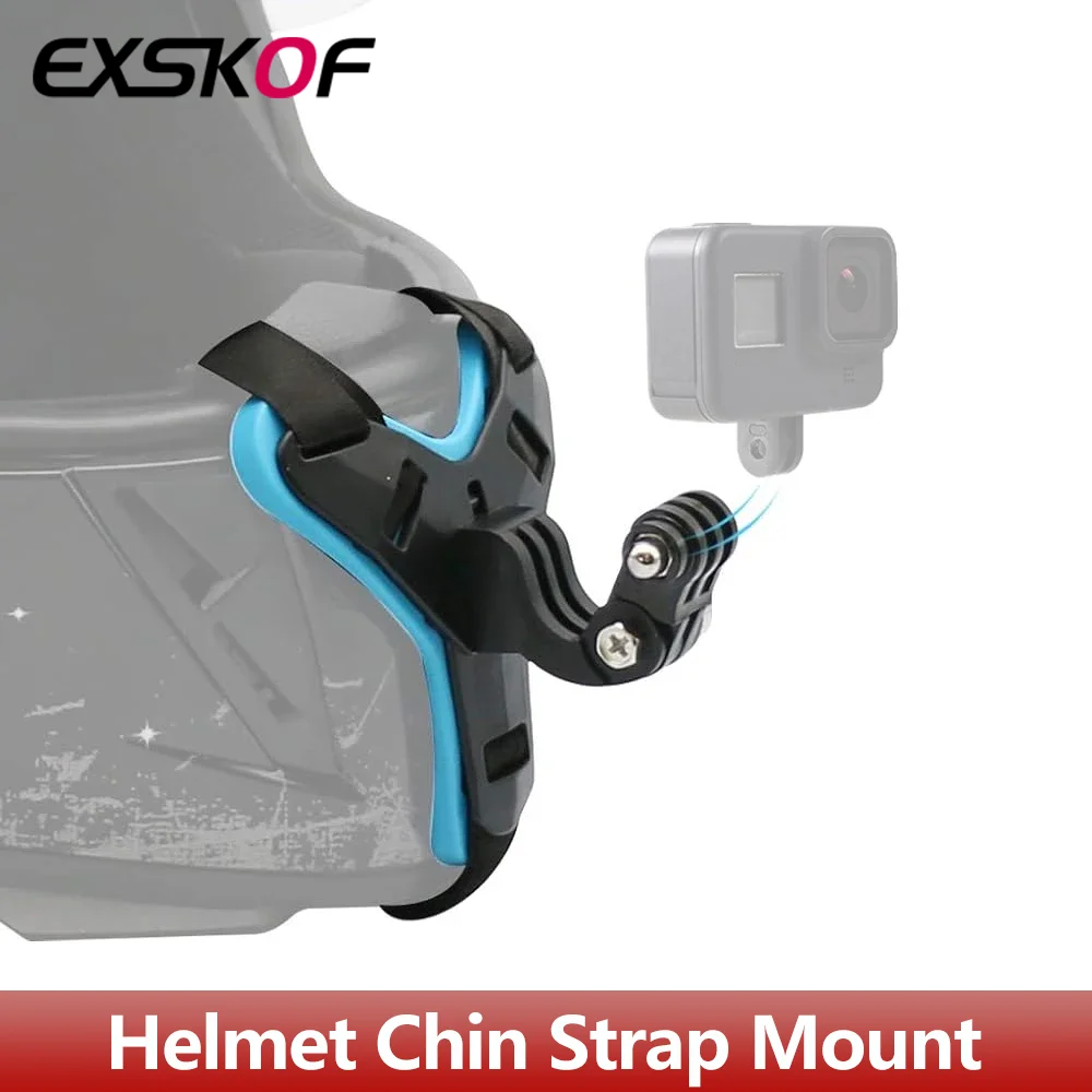 Motorcycle Helmet Chin Strap Mount For GoPro Hero 13 12 11 10 9 8 7 Insta360 X2 X3 X4 SJCAM AKASO DJI Osmo Action 5 4 3 2 Camera