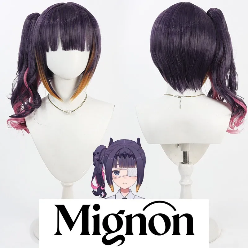 Hololive EN Ninomae Ina'nis cosplay wig detachable ponytail Halloween gift