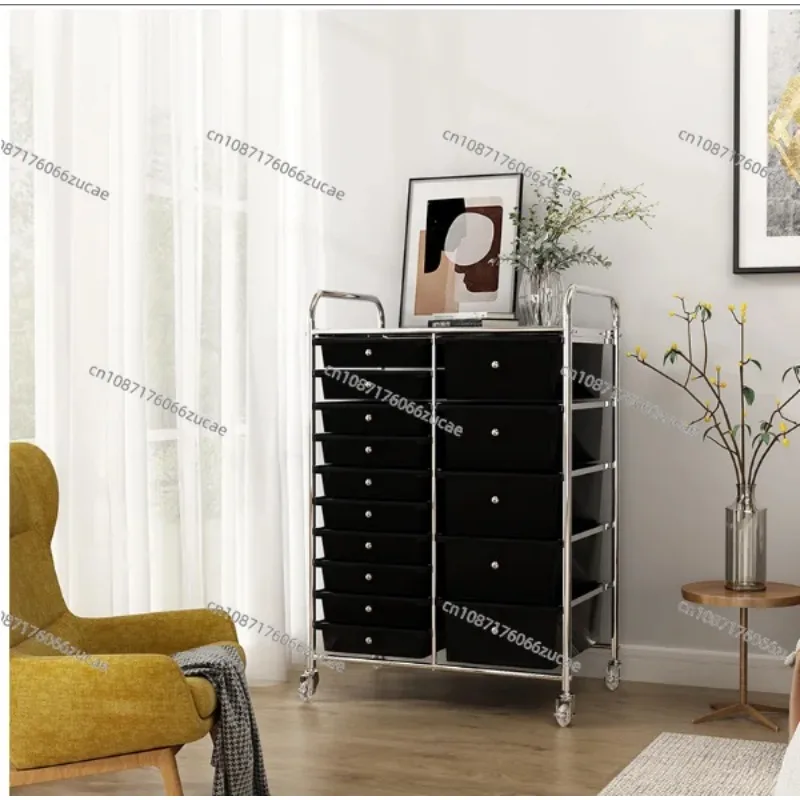 Mobile Drawer Storage Trolley Cabinet Simple Rolling Organizer Rack For Bedroom Clothing Sundries Storage
