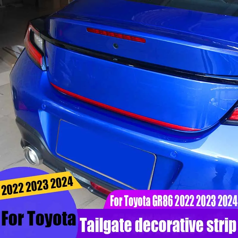 

Декоративная полоса задней двери, автомобильные аксессуары для наружного украшения, материал ABS для Toyota GR86 2022 2023 2024