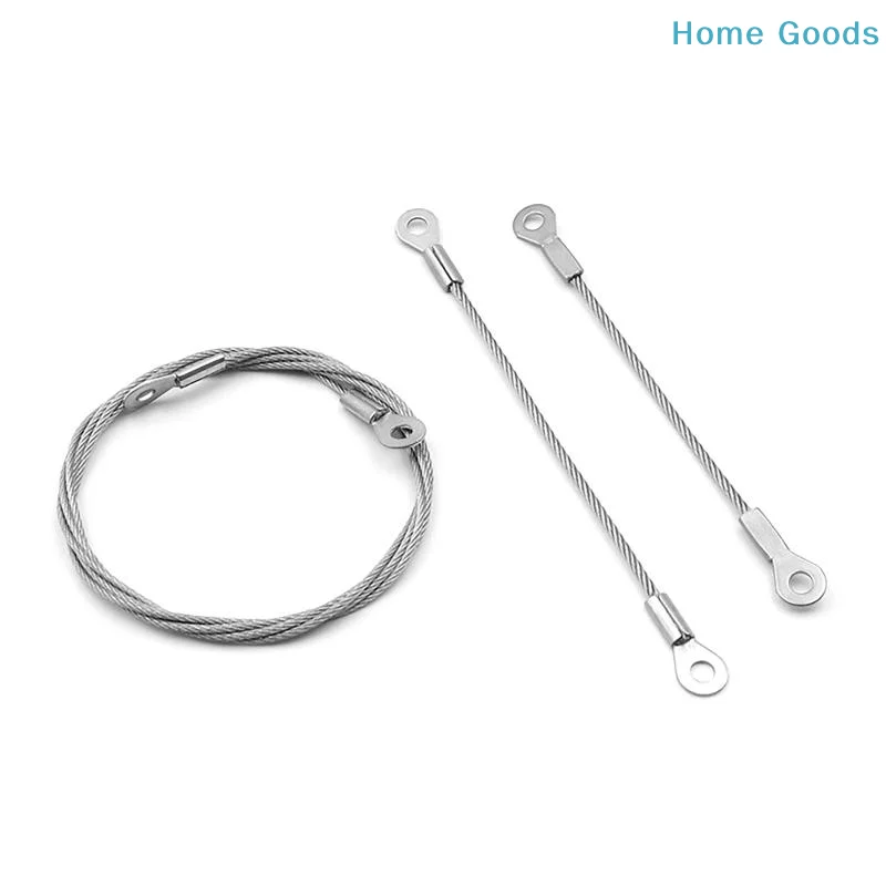 preferred5Pcs Stainless Steel Wire Rope Cable M4 Hole End 1.5mm Wire Rope Cable For Various Products' Anti Fall Safety Ropes