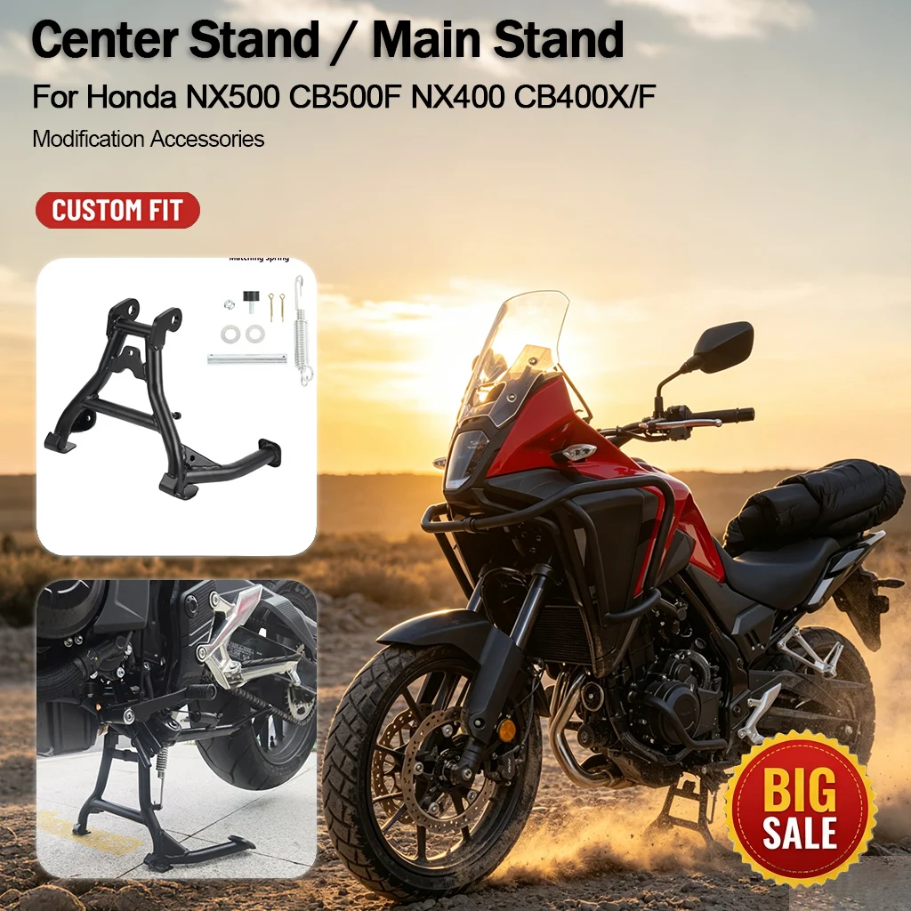 Motorcycle Center Main Stand Double Support Bracket For Honda NX500 CB500F NX400 CB400X/F Motorcycle Modification Accessories