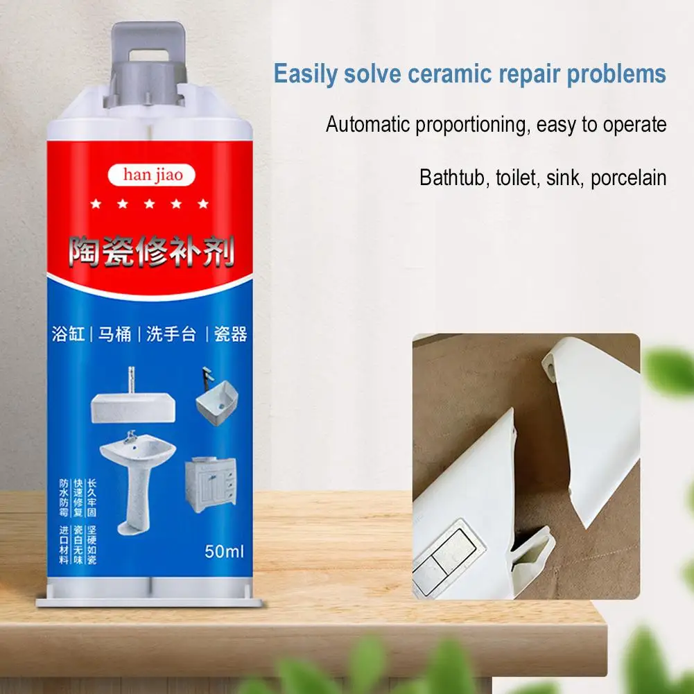 50ml Marble Repair Paste Strong Ceramic Adhesive Gel Quick Fix Tile Holes Chips Cracks Porcelain Repair Filler