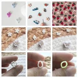 Soft Pottery Polymer Clay Cut Mould Fruit and Flower Pattern DIY INS French Earring Jewelry Cutting Die Embossing Tools 5mm