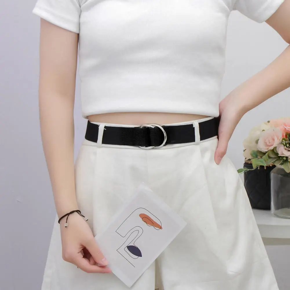 

Повседневный холщовый ремень с двойной пряжкой для мужчин и женщин, регулируемый длинный поясной ремень, высококачественный ремень в тактическом стиле.