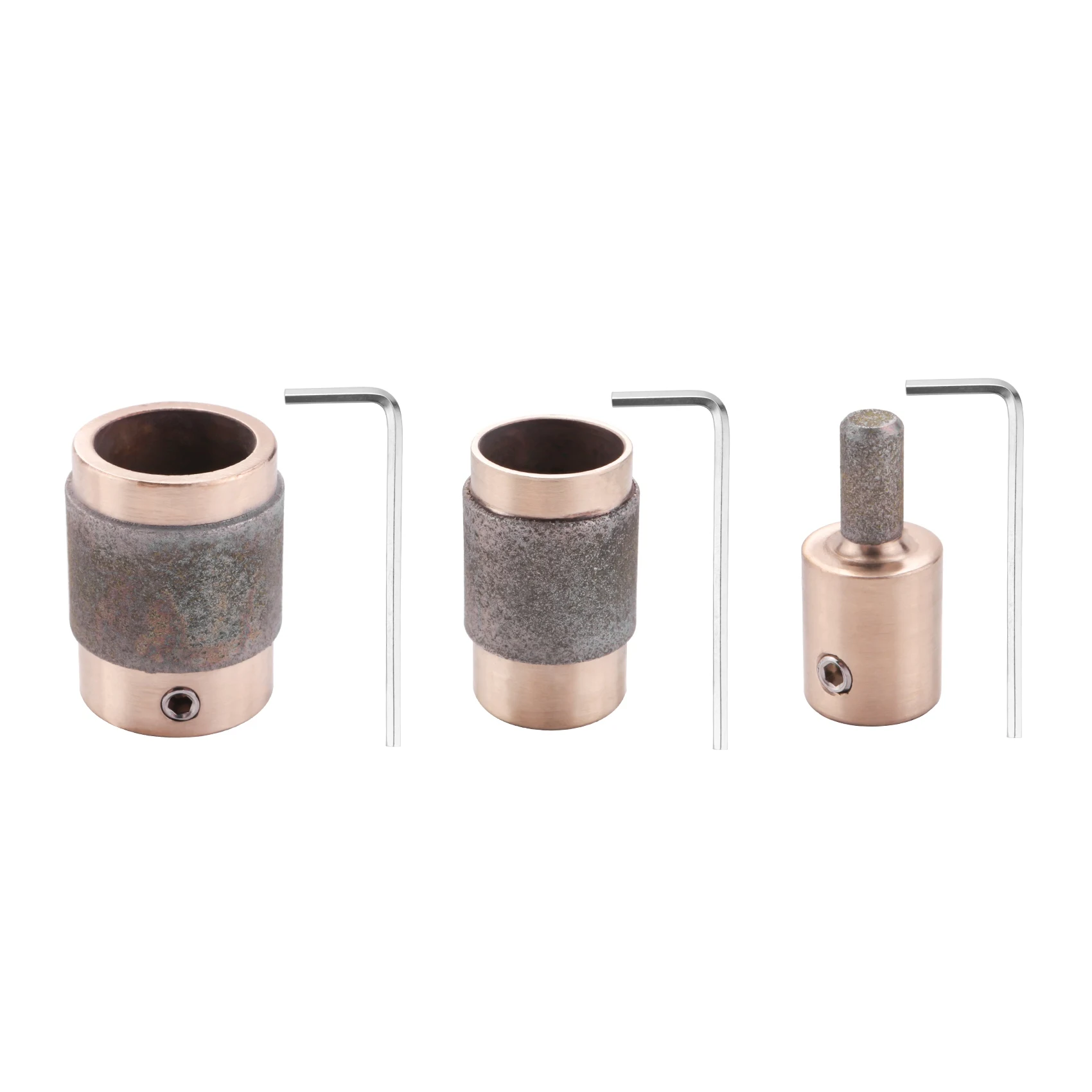 

-ABLP 1 Inch 3/4 Inch 1/4 Inch Stained Glass Diamond Grinder Bit Head Tools 3 Sizes Brass Core