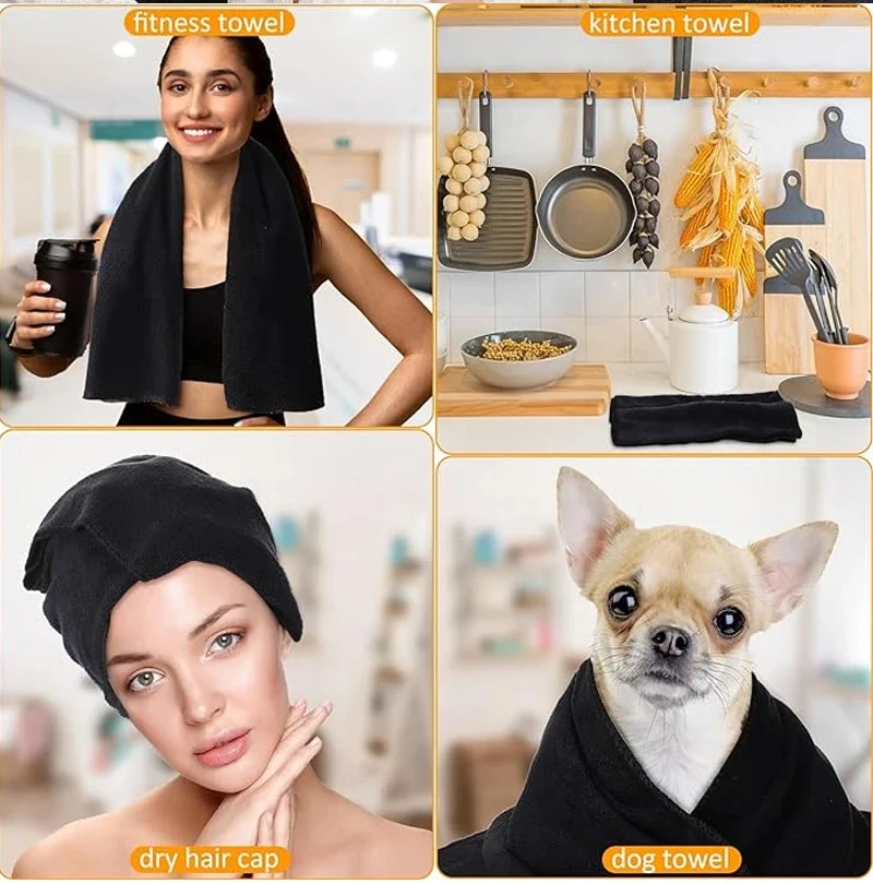 5/2 Stück Mikrofaser-Salonhandtücher, große Salonhandtücher, Spa-Badewanne, Haartrocknungstuch für Friseur, Mikrofaser-Haartuch – Detail 8