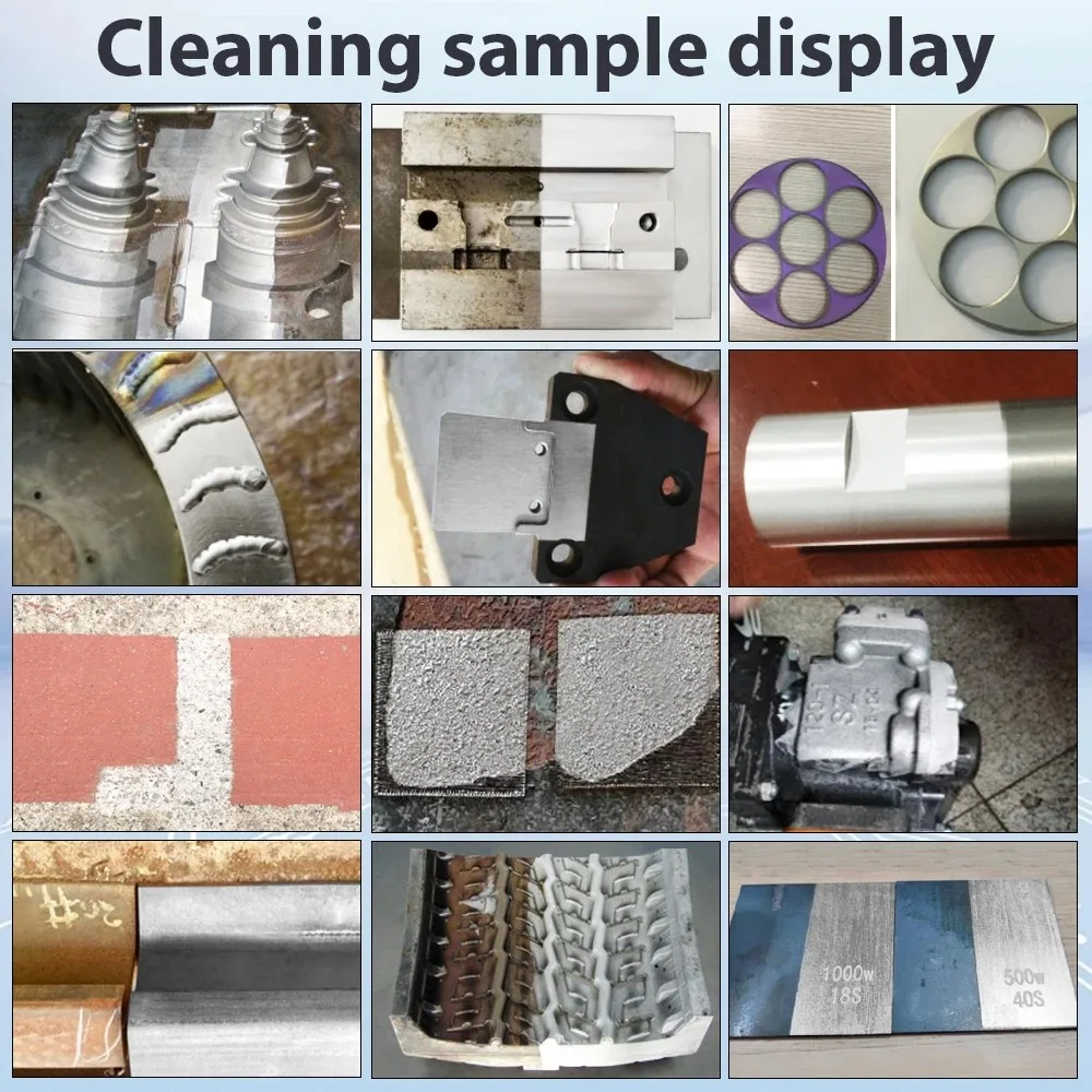 200W JPT Pulse Laser Cleaner Industrial Mold Rust Removal Cleaning Oil Paint Metal Rubber for Furniture Double Lens