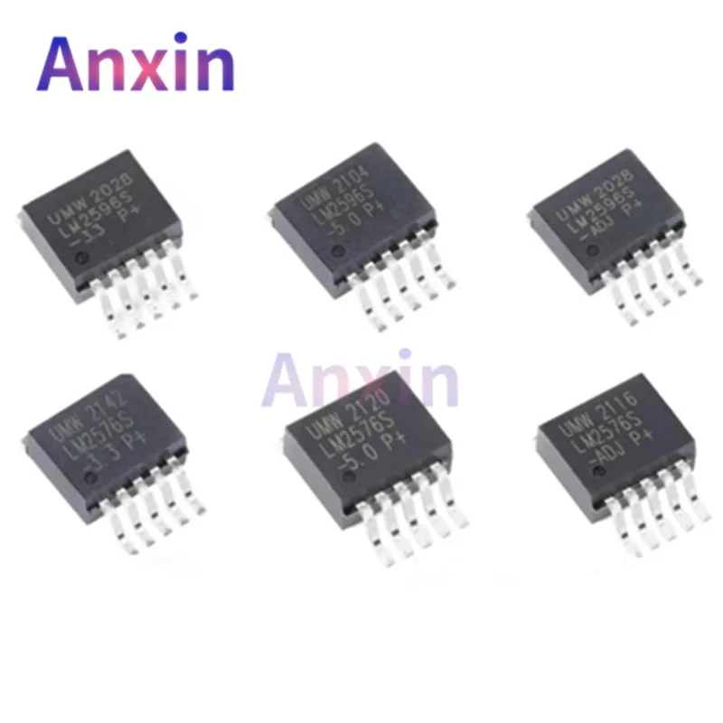 10PCS LM2576S LM2596S 3.3V 5.0V 12V ADJ TO-263 SMD LM2576 LM2596 3A 40V Adjustable 1.2V - 37V Step Down Voltage Regulator IC