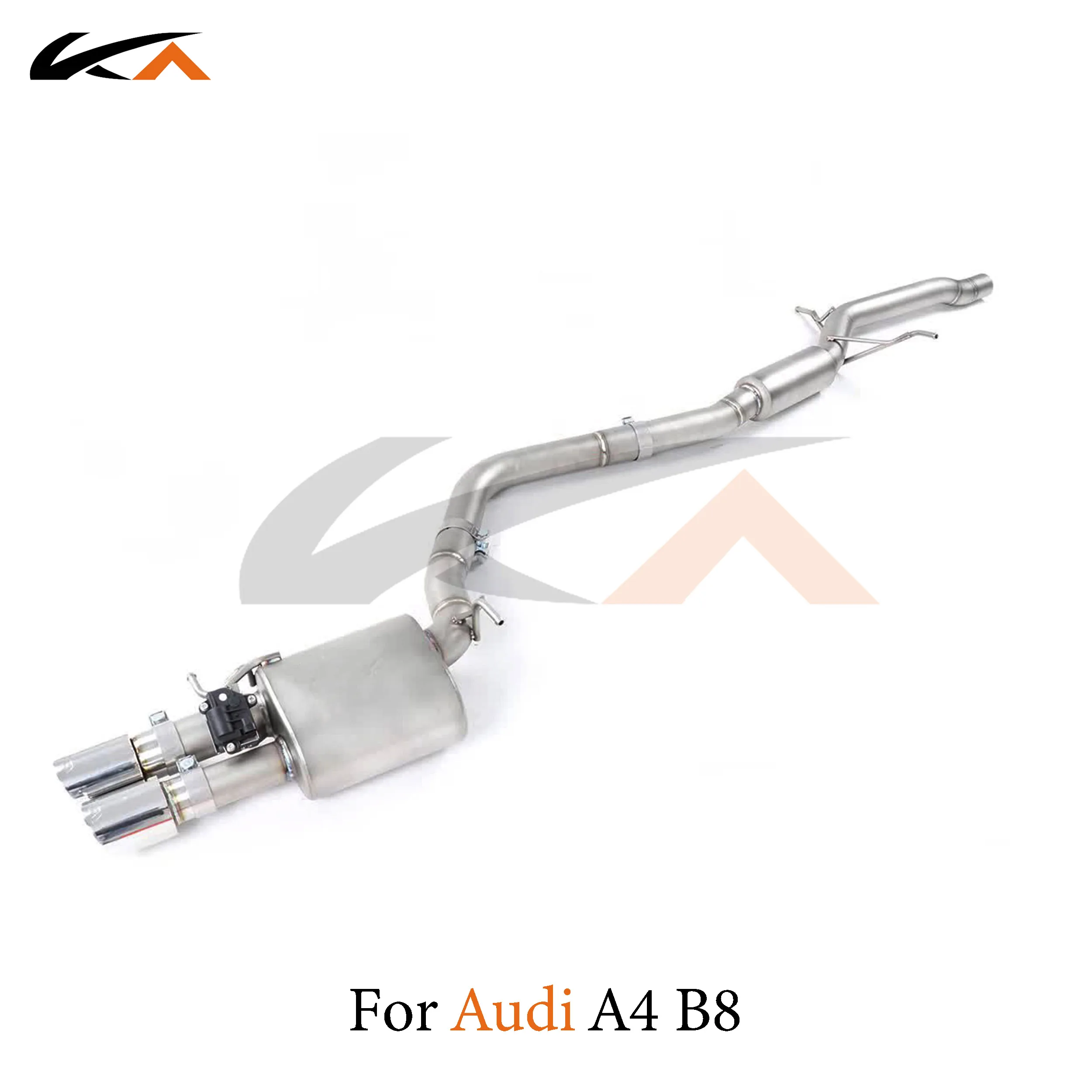 KA Tuning exhaust system parts stainless catback for Audi A4 A5 B8 2.0T rear section performance muffler valve