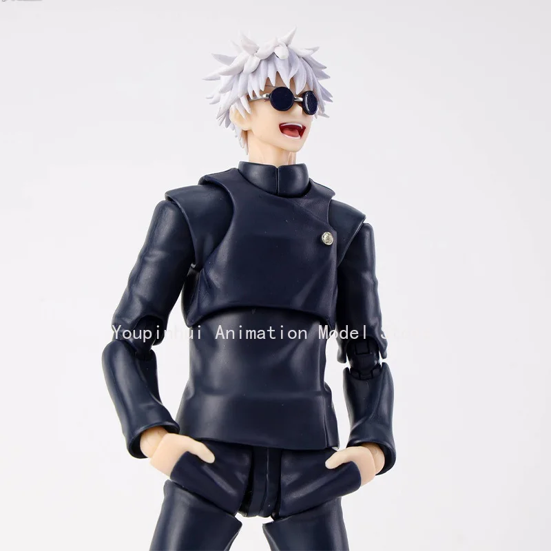 متوفر في المخزون بانداي S.H.Figuarts SHF SATORU GOJO طوكيو Jujutsu المدرسة الثانوية أطقم منمذجة أنيمي عمل مقاتلة الانتهاء نموذج هدية