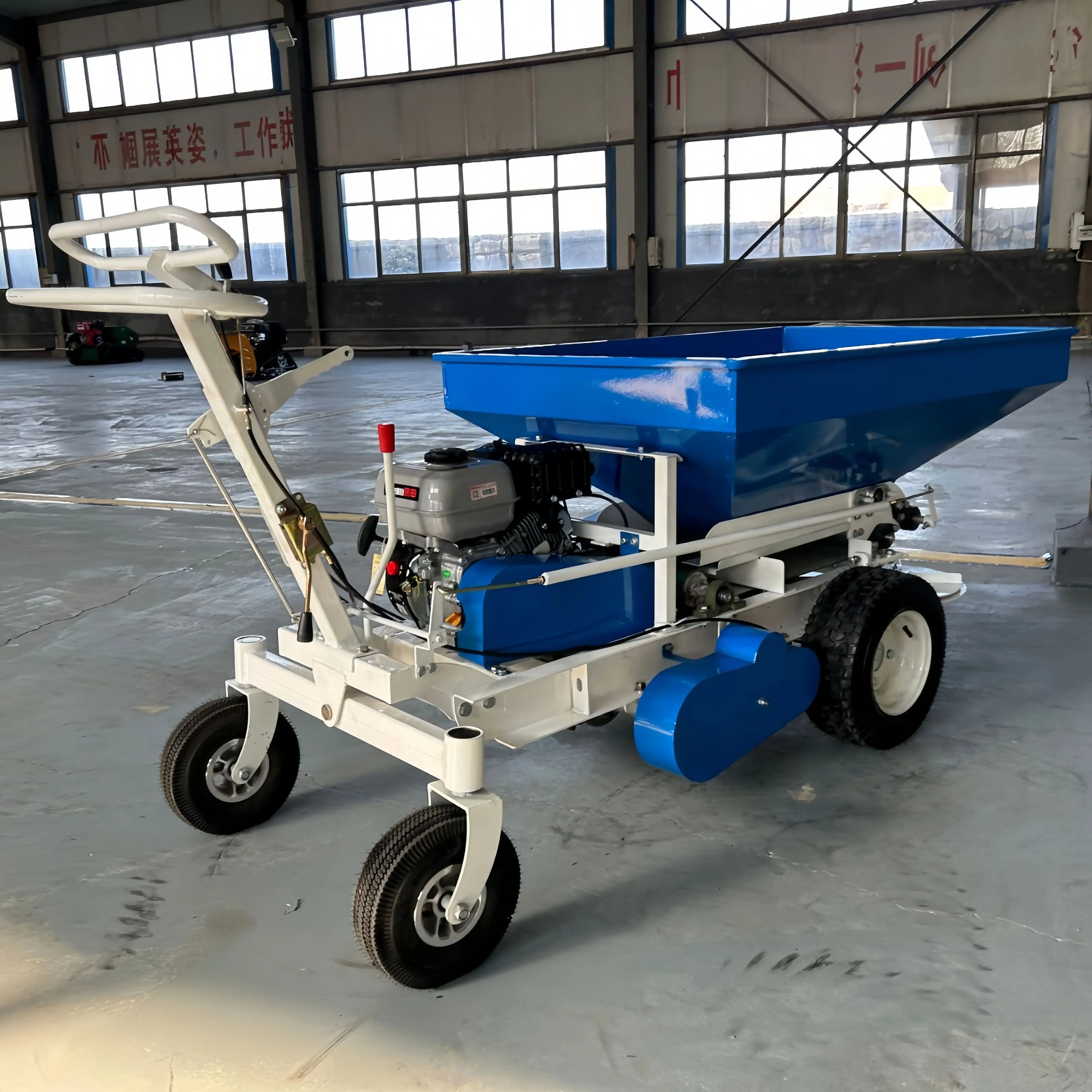 Auto Walk Behind Feed/Spreaders For EU Export Small Fuel Powered Ones In Stock From Source Factory