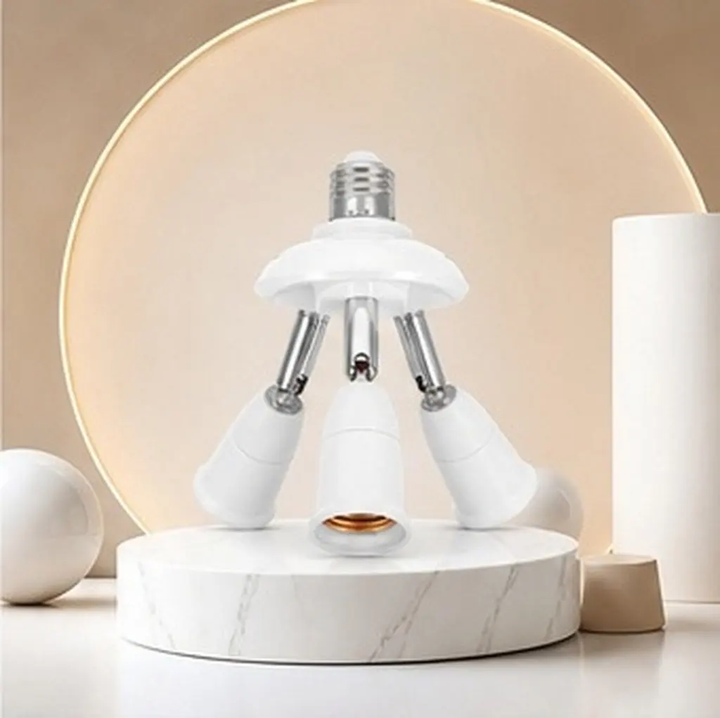 E27 Bulb Socket Extension Adapter Flexible Lamp Holder Extender for Adjustable Lighting